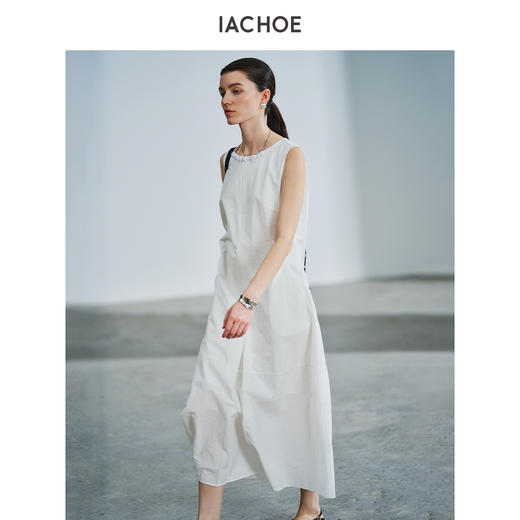 棉仓3631516006-IACHOE领口珠片连衣裙 商品图2