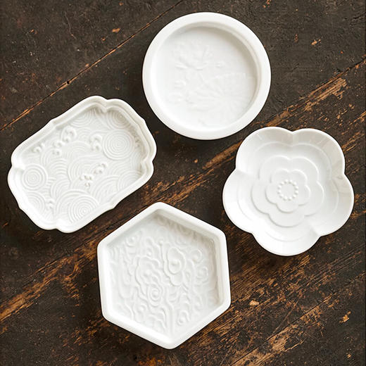 【陶瓷茶点盘小碟组合装】中式复古点心盘水果零食托盘家用客厅茶几茶点糕点盘禅意 商品图5