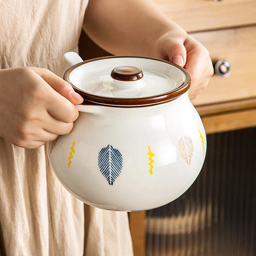 【双耳猪油罐+滤网】陶瓷猪油罐家用耐高温带盖勺厨房油泼辣子罐大容量收纳调味料盐罐 商品图4