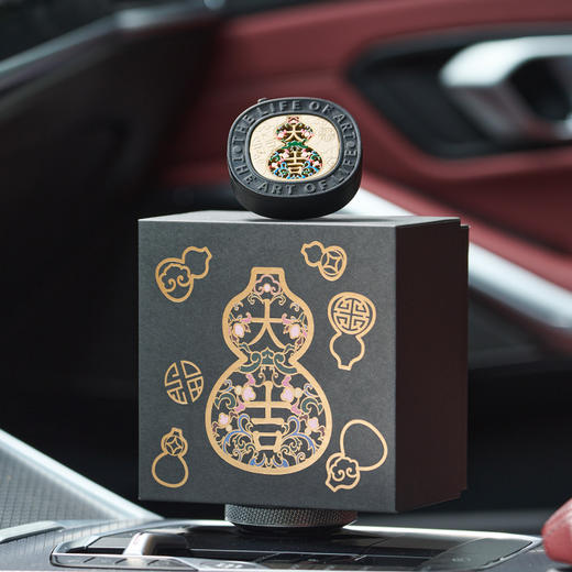 大英博物馆 东方梦境系列 葫芦车用香氛香盒挂饰香薰车载 一禄平安 商品图4