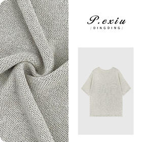 03-4潘依绣丁丁宠粉人丝和纸纱简约轻薄质感短袖针织上衣ZZ0898