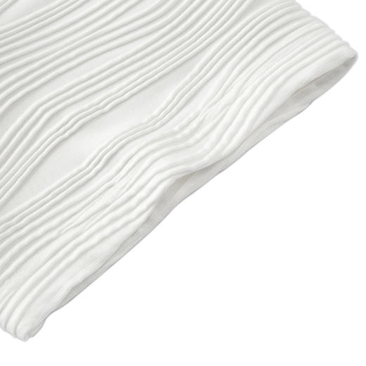 GXG男装  白色肌理提花短袖T恤 2024年夏季热卖G24X442100 商品图3