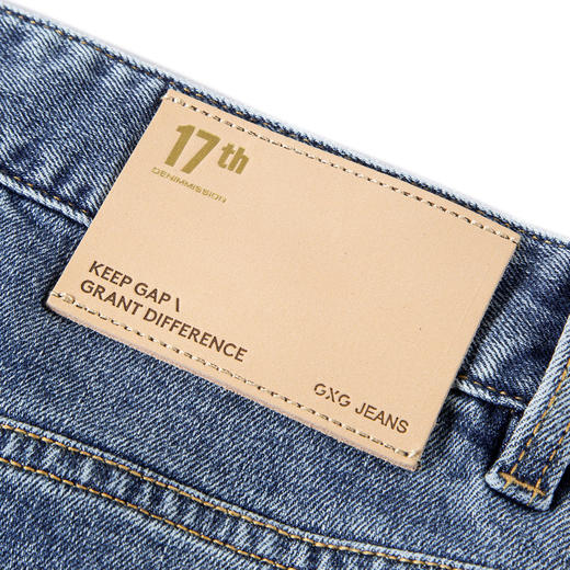 GXG男装 水洗蓝牛仔短裤直筒休闲短裤 24年夏G24X252002 商品图3