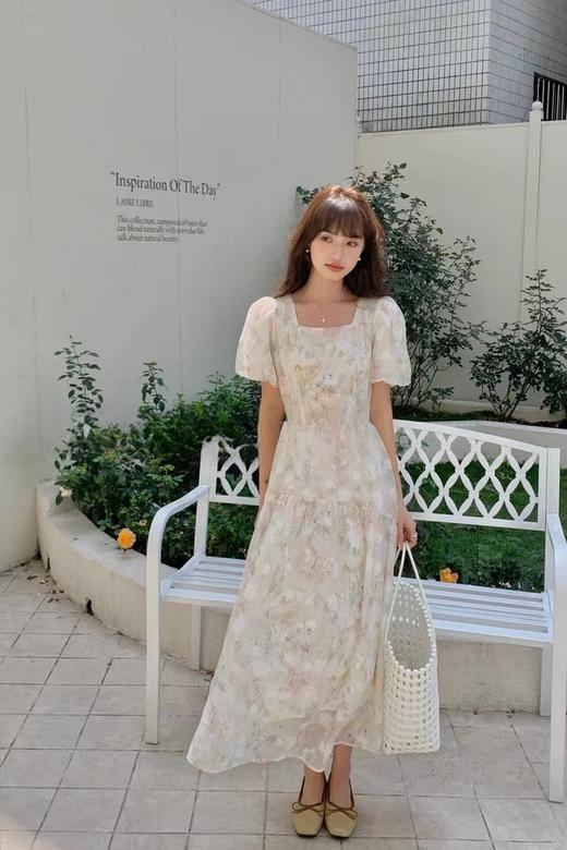 SUMMER & SAGE 浪漫甜美花朵泡泡袖连衣裙 20545 商品图0