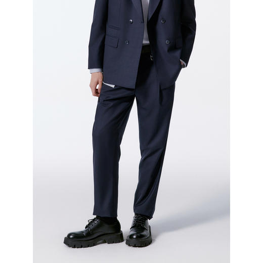 GXG男装  藏青提花面料含羊毛套西西裤 24年秋G24X143011 商品图2