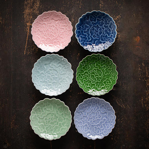 【古韵祥云高足果盘】中式禅意高脚盘陶瓷茶点盘客厅水果盘糕点干果点心盘家用复古 商品图9