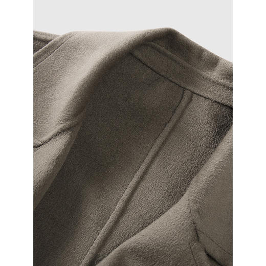 GXG男装 复古大翻领通勤双排扣长款大衣外套 24年冬季 商品图2