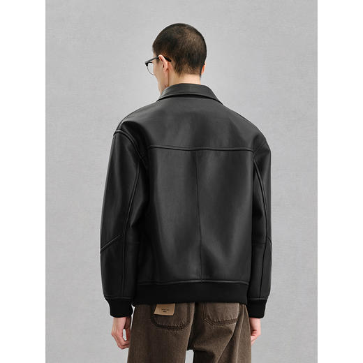 GXG男装   行政真皮皮衣夹克男外套   冬季热卖G24X124008 商品图3