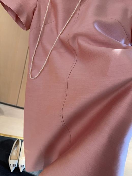 茧型优雅高级洋气纯色圆领显瘦直筒连衣裙 商品图12