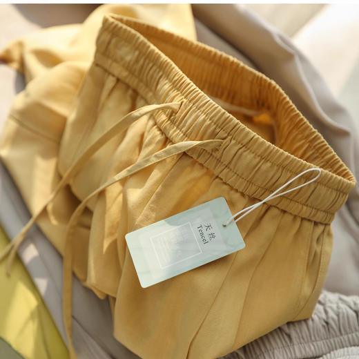 100莱赛尔！2025凉爽呼吸薄款垂顺松紧腰宽松休闲直筒九分阔腿裤女夏款 商品图4