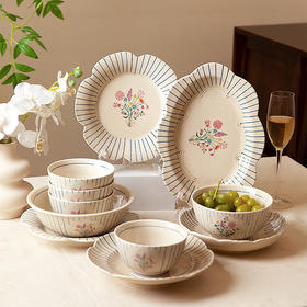 摩登主妇法式碗碟餐具陶瓷米饭碗家用碗具漂亮的盘子餐盘汤碗面碗