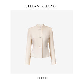 E“定制”——静奢风——风尚之选———婉约风立领珍珠扣上衣外套 2405037