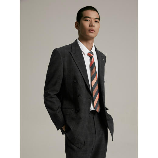 GXG男装   复古格纹商务西装男士正装 24年秋G24X133016 商品图4
