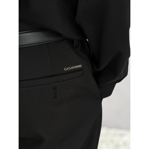 GXG男装   黑色小脚西裤保暖通勤休闲裤 24年冬G24X024112 商品图3