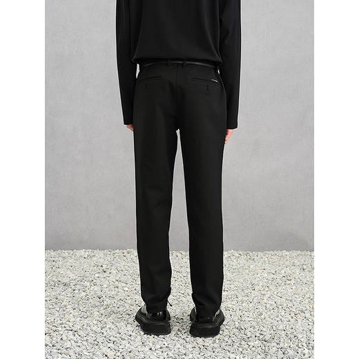 GXG男装   黑色小脚西裤保暖通勤休闲裤 24年冬G24X024112 商品图2