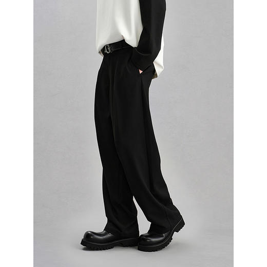 GXG男装  宽松阔腿西裤厚实休闲裤男裤 G24X024129 商品图2