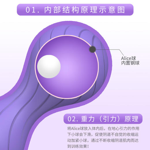 【锻炼球】斯汉德-爱丽丝 3球产后训练器V道紧哑铃锻炼盆底肌辅助训练器 商品图2