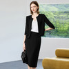 IWY/气质七分袖黑色职业西装套裙女夏季薄款总裁接待工作服C2297+S2298 商品缩略图4