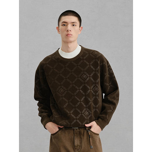 GXG男装 双色灯芯绒休闲通勤圆领卫衣24冬热卖G24X314024 商品图3