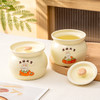 【奶黄兔炖罐】陶瓷隔水炖盅燕窝盅炖罐家用带盖蒸蛋盅煨汤小瓦罐婴儿辅食一人食 商品缩略图7