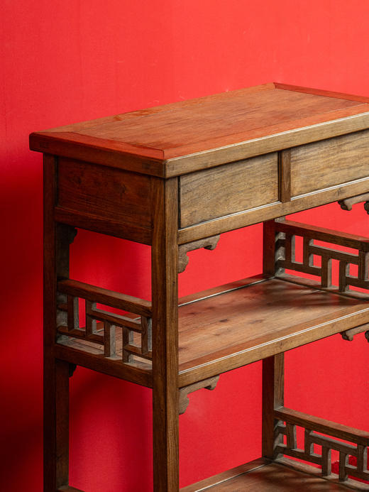 清	黄花梨带屉双层架格 商品图3