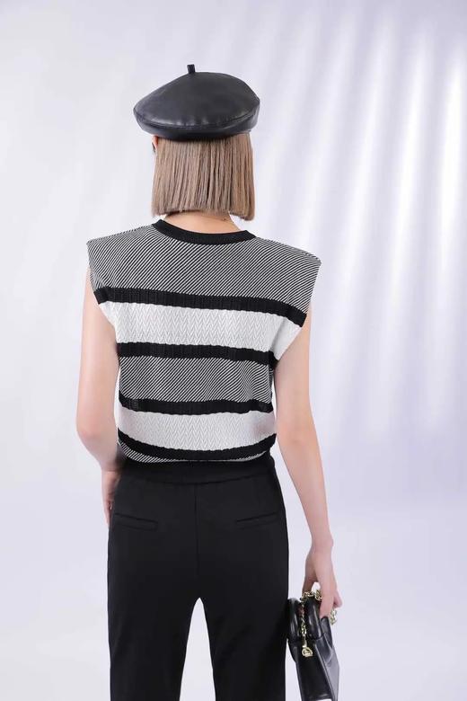 3BAR155238#黑白条纹马甲 商品图1