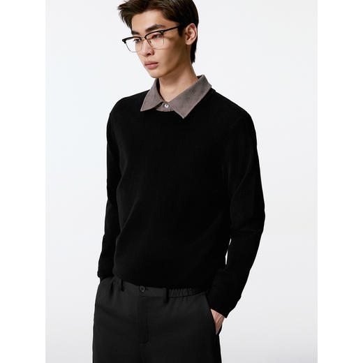 GXG男装    柔软低领毛衫男士针织衫轻薄 24年秋G24X203011 商品图3