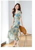 气质荷叶边，V领碎花连衣裙HR-X2001 商品缩略图2