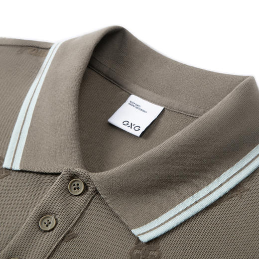 GXG男装  暗纹满印polo短袖男士潮流休闲翻领短袖保罗衫 
  夏季热卖 商品图2