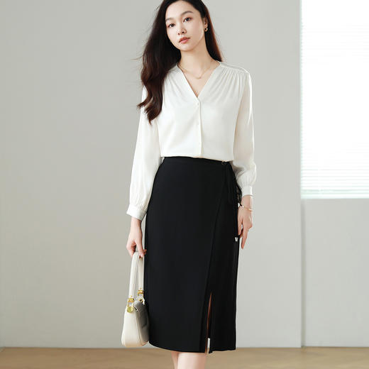 火桐hooton进口三醋酸一片式绑带半裙YT2069 商品图1