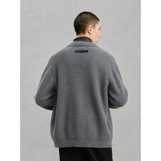 GXG男装 70%羊毛开襟毛衫通勤保暖柔软 G24X304012 商品图3