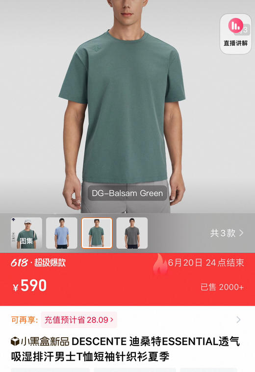 正品迪桑特dst短袖T恤061301 商品图7