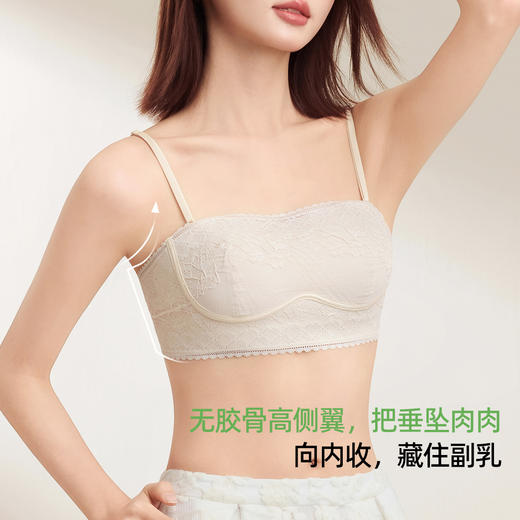 【抹胸美背】熳洁儿 小胸聚拢文胸防走光性感美背蕾丝25251506 商品图8