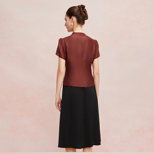 QF8C9斯尔丽25新款时尚女夏季修身百搭连衣裙搭短袖外套套装 商品图1