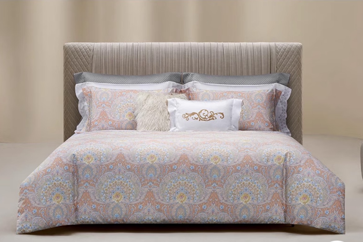 罗卡芙60支新疆长绒棉纯棉印花四件套--比尔庄园