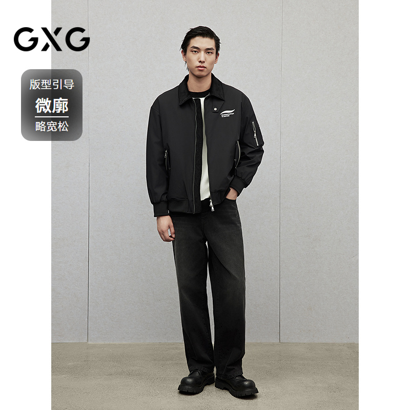 【三防】GXG男装 复古底特律加厚夹克男通勤棉服夹克24年冬季热卖
