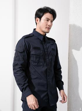 春秋款作训服上衣-弹力格子布-藏蓝