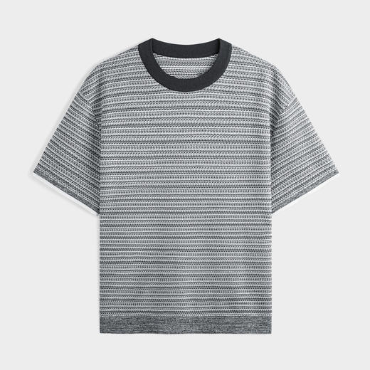 GXG男装  灰绿撞色设计短袖T恤 夏季热卖G24X442078 商品图4