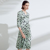 EITIE爱特爱夏季新款优雅法式V领收腰气质中袖印花连衣裙7807529 商品缩略图1