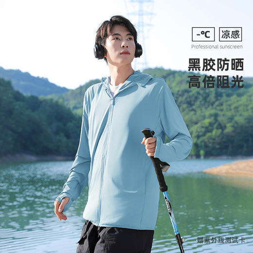 夏季新款热卖5000+爆款UPF50+夏季冰丝防晒衣男2025新款防紫外线轻薄透气户外钓鱼防晒服 商品图2
