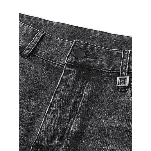 GXG男装 深灰水洗直筒牛仔裤百搭长裤 24年秋G24X053030 商品图3