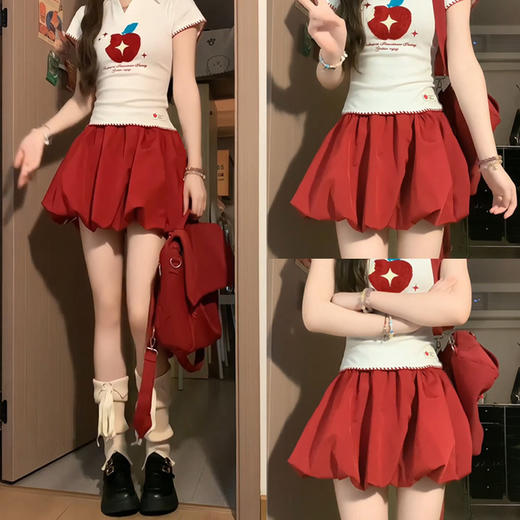 【花苞短裙，温柔百搭风满满~】白色花苞短裤女 夏季新款高腰花苞裙子 法式气质百搭蓬蓬半身裙-QQ 商品图8