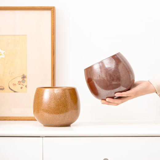 【旦形茶渣缸】大号窑变釉陶瓷茶洗家用茶洗缸茶渣缸茶杯茶盆茶盂洗茶器洗茶杯盆 商品图6