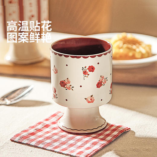 摩登主妇咖啡杯陶瓷杯高颜值精致家用水杯高脚杯拿铁杯办公室杯子 商品图3