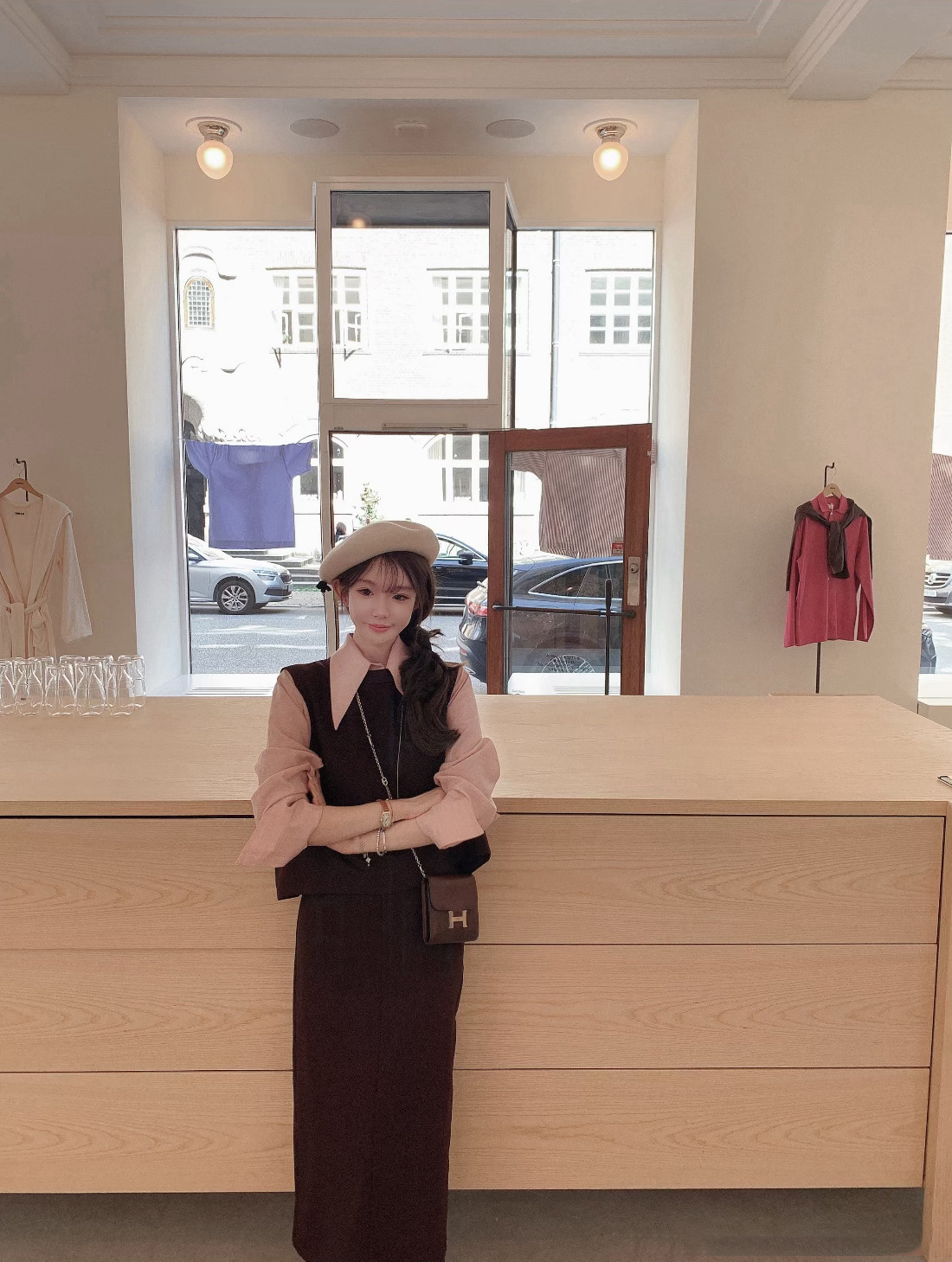 金蘑菇菇 通勤审美取向 衬衫三件套/高智感休闲小白花