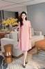 茧型优雅高级洋气纯色圆领显瘦直筒连衣裙 商品缩略图4