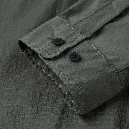 GXG男装   苔藓绿口袋设计长袖衬衫24年夏季热卖G24X032007 商品图4