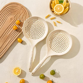 摩登主妇硅胶漏勺食品级耐高温捞勺厨房家用长柄捞面饺子沥水大滤勺