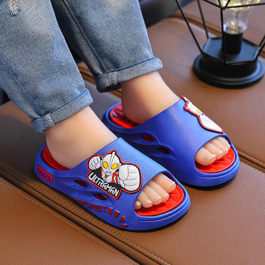 奥特曼儿童凉拖鞋亲子男女新款夏季卡通软底防滑居家洗澡浴室户外 商品图2