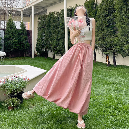 夏季新款花苞长裙 | 轻盈舒适、气质优雅、遮肉显瘦、马卡龙色系、夏季必备 商品图3